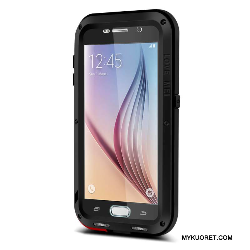 Kuori Samsung Galaxy S6 Pehmeä Neste Kolme Puolustusta Puhelimen Kuoret, Kotelo Samsung Galaxy S6 Laukut Hopea Murtumaton