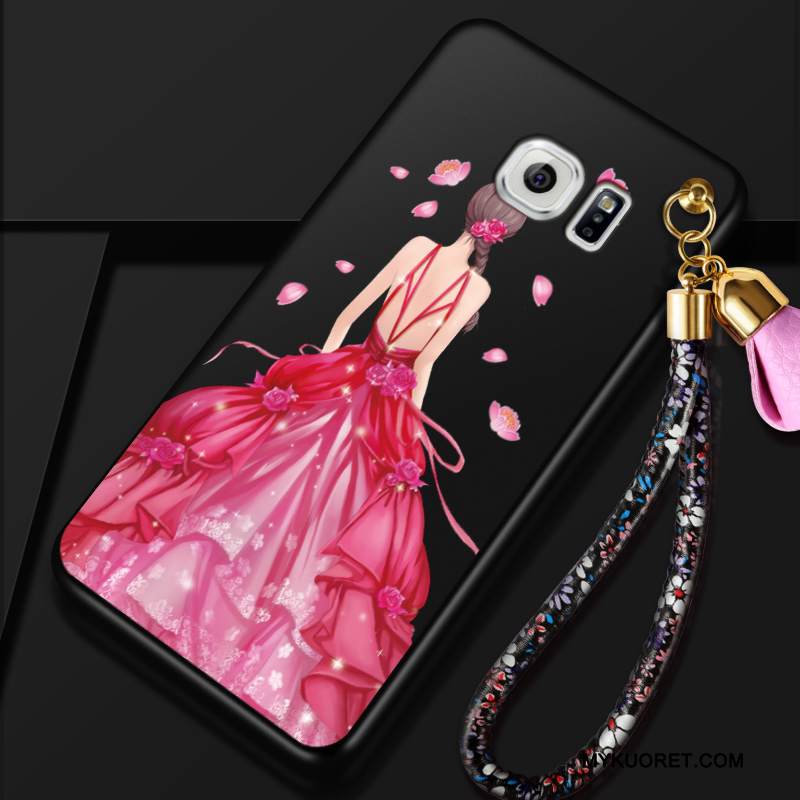 Kuori Samsung Galaxy S6 Pehmeä Neste Trendi Punainen, Kotelo Samsung Galaxy S6 Suojaus Persoonallisuus Puhelimen Kuoret