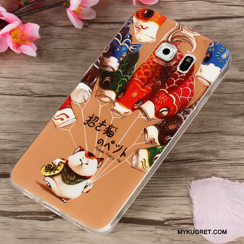 Kuori Samsung Galaxy S6 Sarjakuva Puhelimen Kuoret Trendi, Kotelo Samsung Galaxy S6 Suojaus Keltainen