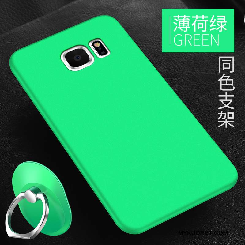 Kuori Samsung Galaxy S6 Silikoni Persoonallisuus Puhelimen Kuoret, Kotelo Samsung Galaxy S6 Laukut Pesty Suede Punainen