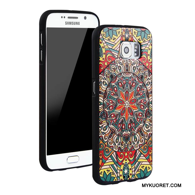 Kuori Samsung Galaxy S6 Silikoni Puhelimen Kuoret Murtumaton, Kotelo Samsung Galaxy S6 Laukut Sininen Trendi