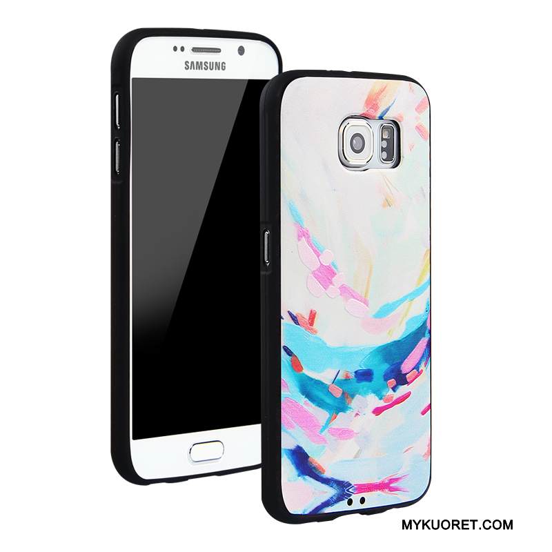 Kuori Samsung Galaxy S6 Silikoni Puhelimen Kuoret Murtumaton, Kotelo Samsung Galaxy S6 Laukut Sininen Trendi