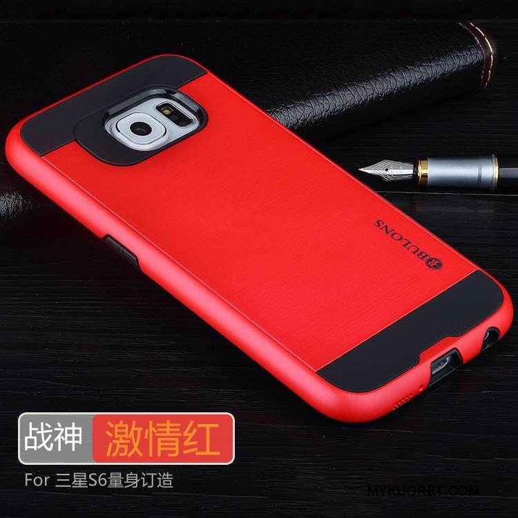 Kuori Samsung Galaxy S6 Silikoni Puhelimen Kuoret Murtumaton, Kotelo Samsung Galaxy S6 Suojaus Takakansi Harmaa