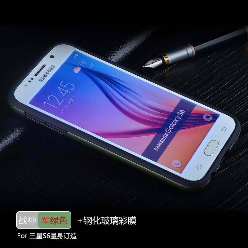 Kuori Samsung Galaxy S6 Silikoni Puhelimen Kuoret Murtumaton, Kotelo Samsung Galaxy S6 Suojaus Takakansi Harmaa