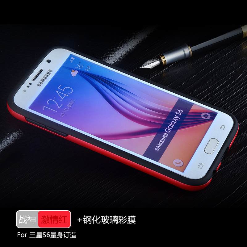 Kuori Samsung Galaxy S6 Silikoni Puhelimen Kuoret Murtumaton, Kotelo Samsung Galaxy S6 Suojaus Takakansi Harmaa