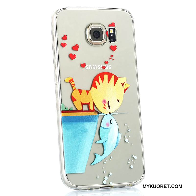 Kuori Samsung Galaxy S6 Suojaus Persoonallisuus Puhelimen Kuoret, Kotelo Samsung Galaxy S6 Silikoni Murtumaton Ihana