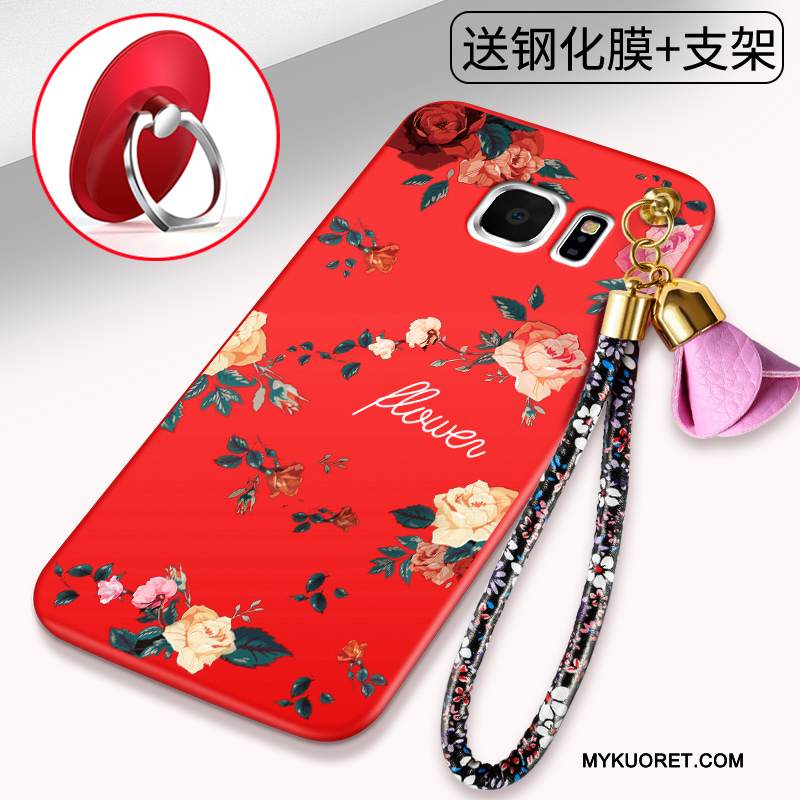 Kuori Samsung Galaxy S6 Suojaus Punainen Puhelimen Kuoret, Kotelo Samsung Galaxy S6 Laukut Murtumaton