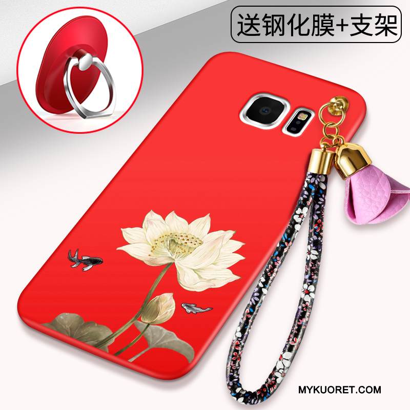 Kuori Samsung Galaxy S6 Suojaus Punainen Puhelimen Kuoret, Kotelo Samsung Galaxy S6 Laukut Murtumaton