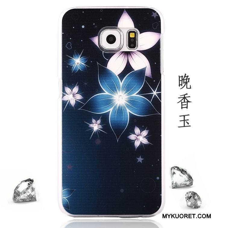 Kuori Samsung Galaxy S6 Suojaus Violetti Pesty Suede, Kotelo Samsung Galaxy S6 Maalaus Puhelimen Kuoret Murtumaton