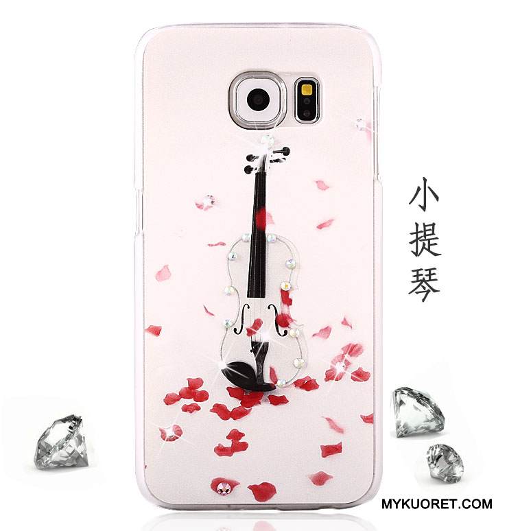 Kuori Samsung Galaxy S6 Suojaus Violetti Pesty Suede, Kotelo Samsung Galaxy S6 Maalaus Puhelimen Kuoret Murtumaton