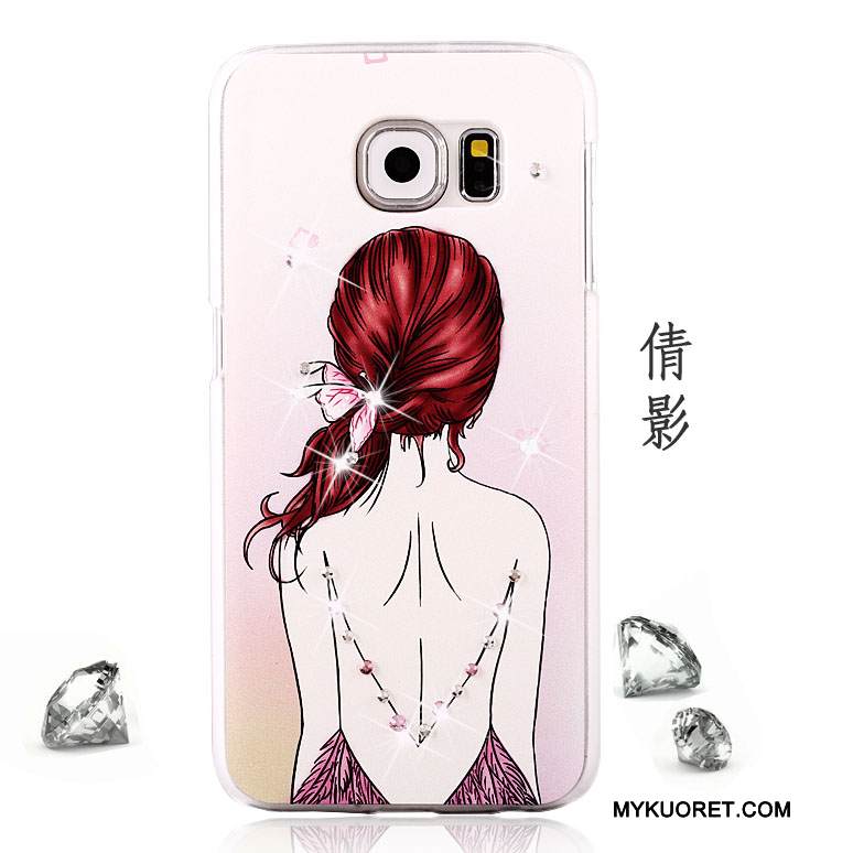 Kuori Samsung Galaxy S6 Suojaus Violetti Pesty Suede, Kotelo Samsung Galaxy S6 Maalaus Puhelimen Kuoret Murtumaton
