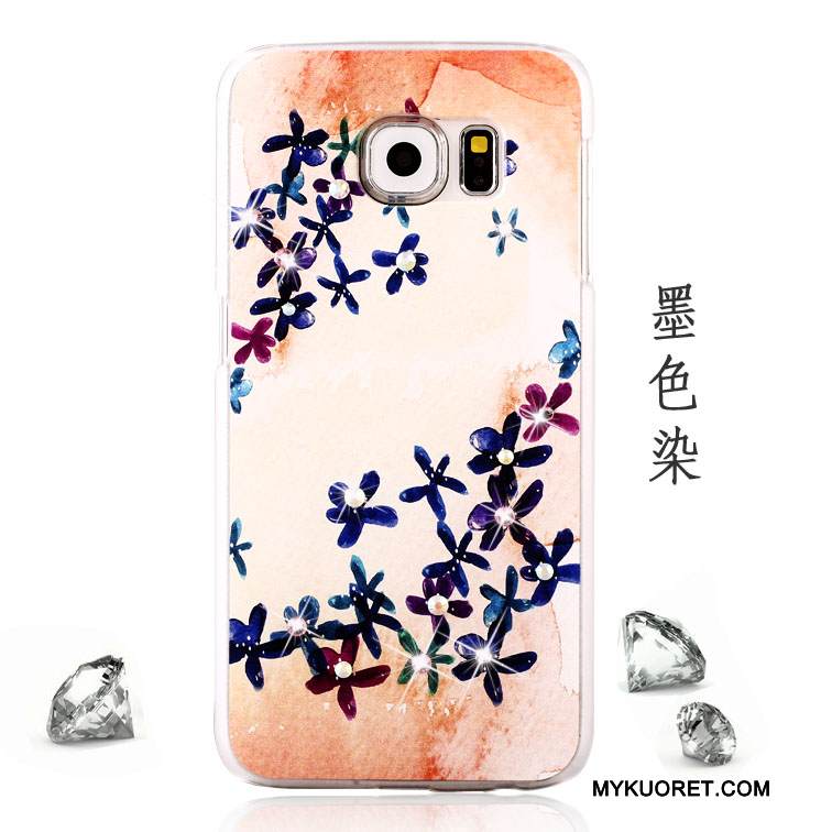 Kuori Samsung Galaxy S6 Suojaus Violetti Pesty Suede, Kotelo Samsung Galaxy S6 Maalaus Puhelimen Kuoret Murtumaton