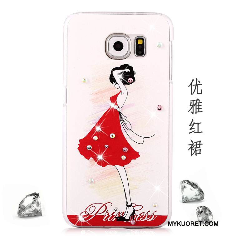 Kuori Samsung Galaxy S6 Suojaus Violetti Pesty Suede, Kotelo Samsung Galaxy S6 Maalaus Puhelimen Kuoret Murtumaton