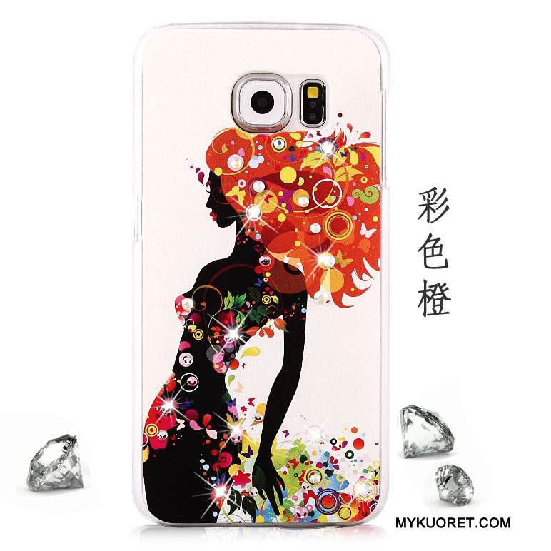 Kuori Samsung Galaxy S6 Suojaus Violetti Pesty Suede, Kotelo Samsung Galaxy S6 Maalaus Puhelimen Kuoret Murtumaton