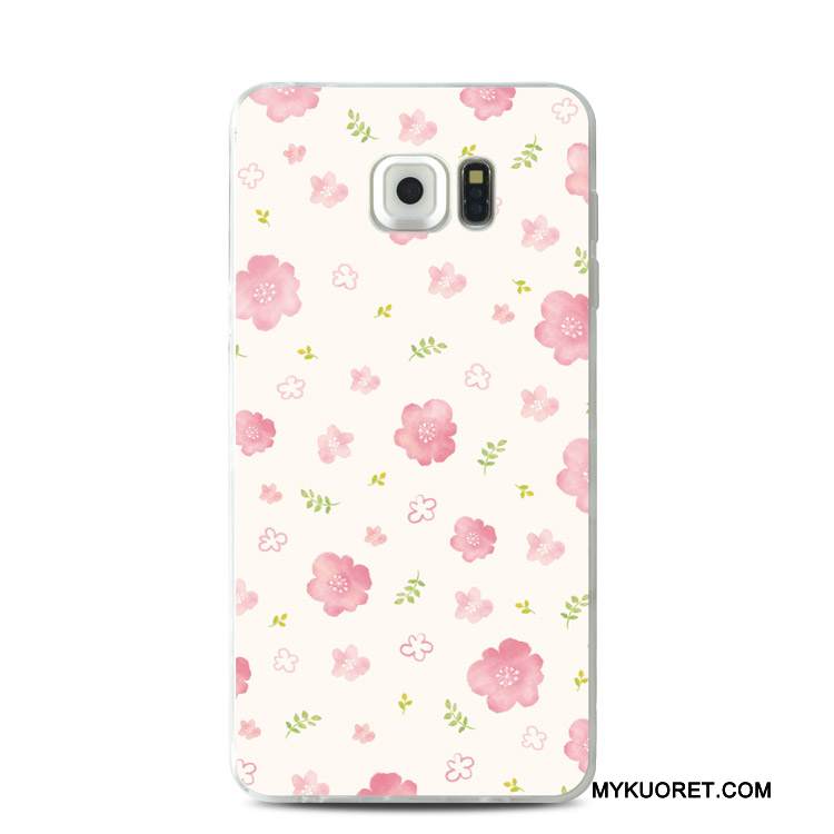 Kuori Samsung Galaxy S7 Edge Kohokuviointi Jauhe Pitsi, Kotelo Samsung Galaxy S7 Edge Pehmeä Neste Puhelimen Kuoret