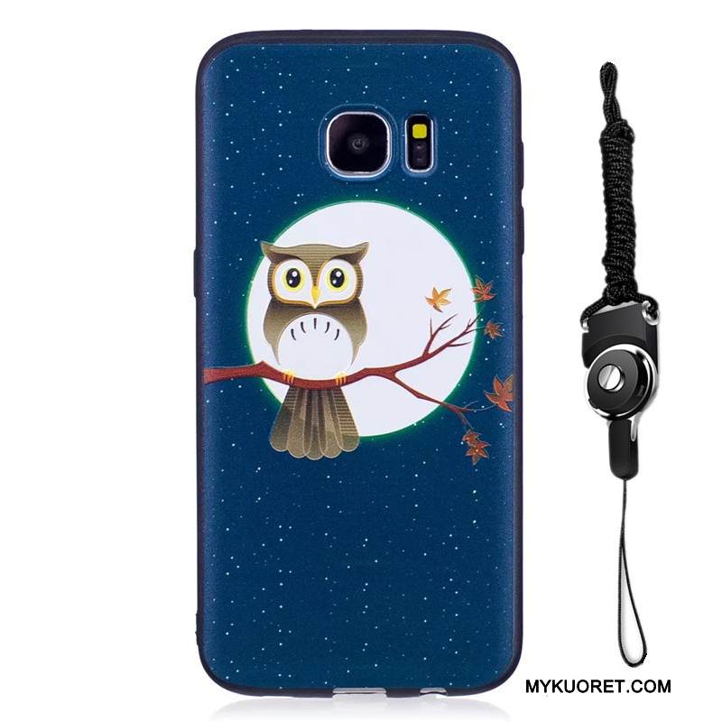 Kuori Samsung Galaxy S7 Edge Kohokuviointi Pesty Suede Puhelimen Kuoret, Kotelo Samsung Galaxy S7 Edge Sarjakuva Jauhe