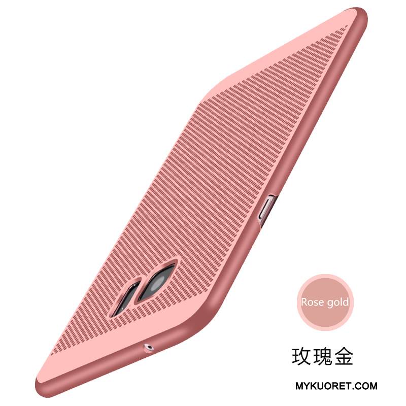 Kuori Samsung Galaxy S7 Edge Laukut Kulta Hengittävä, Kotelo Samsung Galaxy S7 Edge Suojaus Säteilevä Pesty Suede