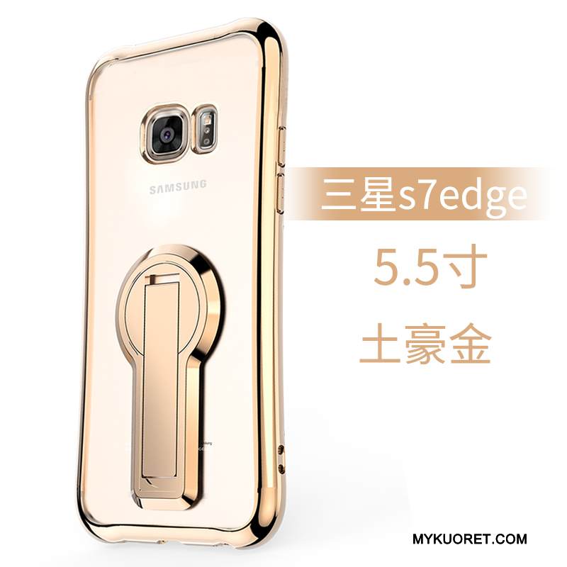 Kuori Samsung Galaxy S7 Edge Laukut Kulta Puhelimen Kuoret, Kotelo Samsung Galaxy S7 Edge Silikoni Murtumaton