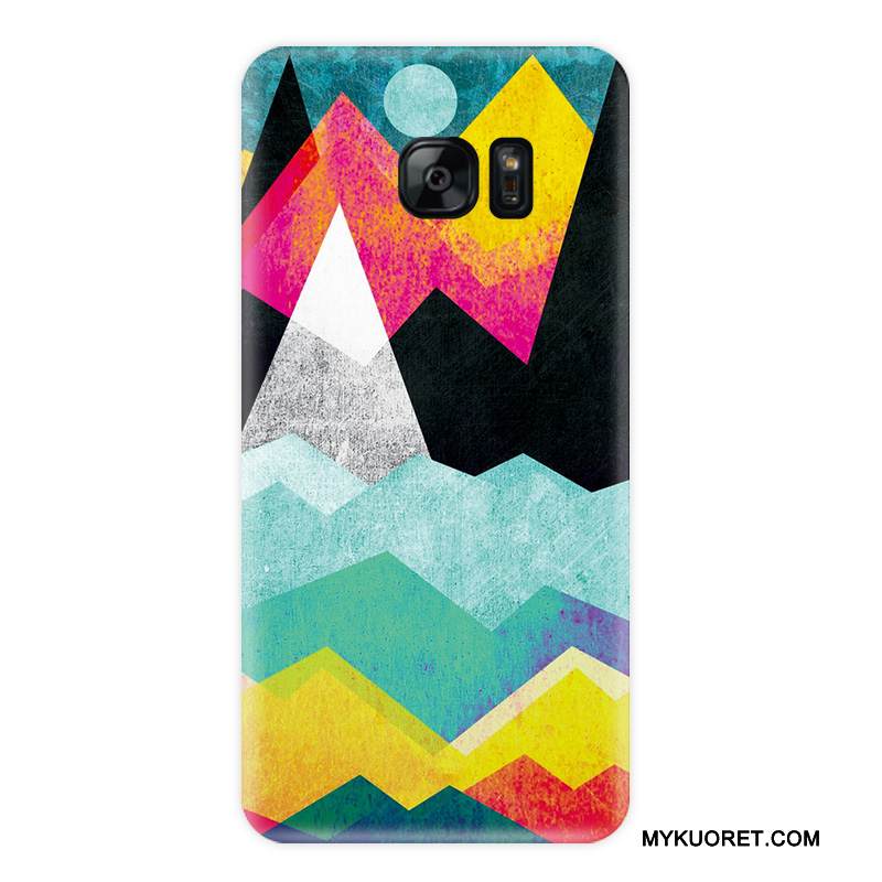 Kuori Samsung Galaxy S7 Edge Laukut Murtumaton Persoonallisuus, Kotelo Samsung Galaxy S7 Edge Suojaus Violetti Pesty Suede