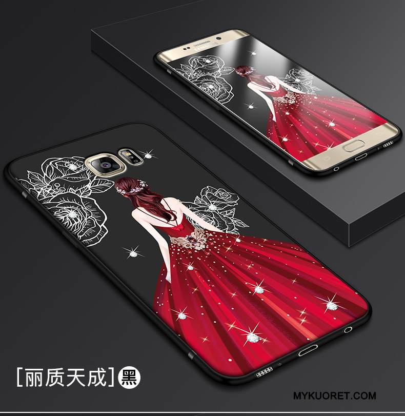 Kuori Samsung Galaxy S7 Edge Laukut Murtumaton Puhelimen Kuoret, Kotelo Samsung Galaxy S7 Edge Silikoni Punainen