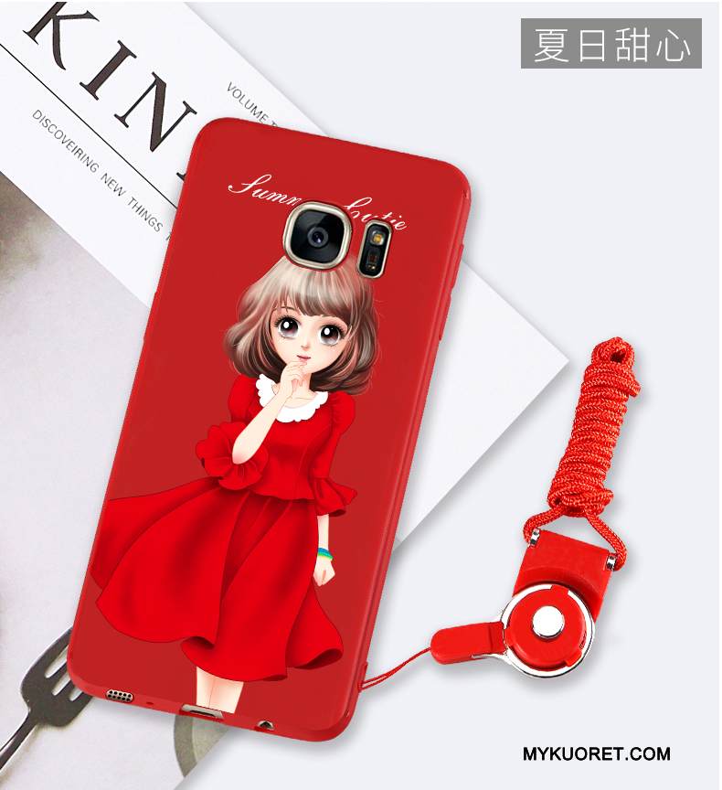 Kuori Samsung Galaxy S7 Edge Laukut Musta Punainen, Kotelo Samsung Galaxy S7 Edge Silikoni Murtumaton Puhelimen Kuoret