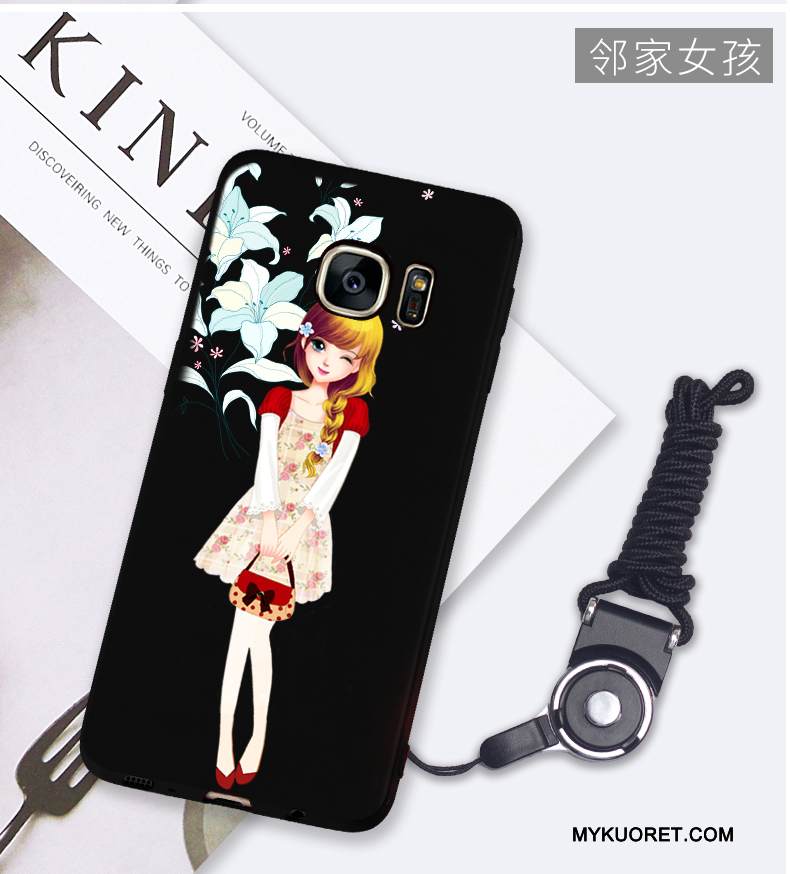 Kuori Samsung Galaxy S7 Edge Laukut Musta Punainen, Kotelo Samsung Galaxy S7 Edge Silikoni Murtumaton Puhelimen Kuoret