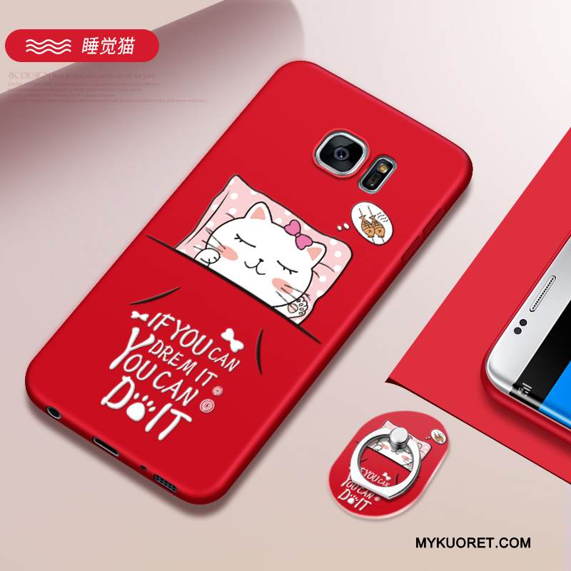 Kuori Samsung Galaxy S7 Edge Laukut Persoonallisuus Murtumaton, Kotelo Samsung Galaxy S7 Edge Pehmeä Neste Jauhe Pesty Suede