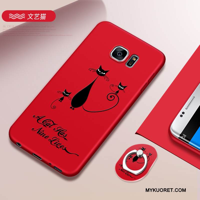 Kuori Samsung Galaxy S7 Edge Laukut Persoonallisuus Murtumaton, Kotelo Samsung Galaxy S7 Edge Pehmeä Neste Jauhe Pesty Suede