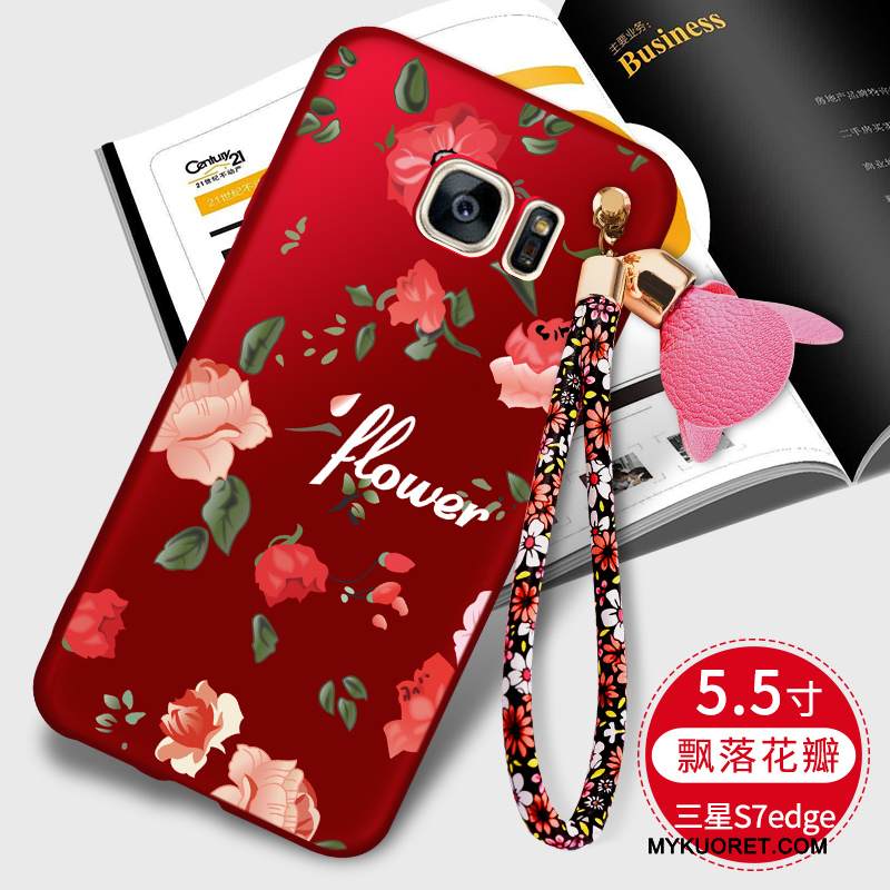 Kuori Samsung Galaxy S7 Edge Laukut Puhelimen Kuoret Murtumaton, Kotelo Samsung Galaxy S7 Edge Silikoni Persoonallisuus Musta