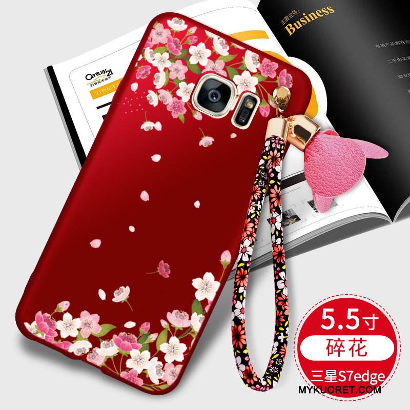 Kuori Samsung Galaxy S7 Edge Laukut Puhelimen Kuoret Murtumaton, Kotelo Samsung Galaxy S7 Edge Silikoni Persoonallisuus Musta