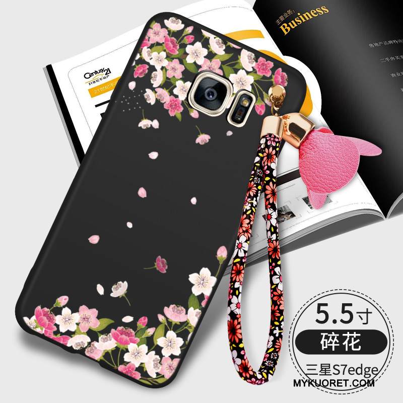 Kuori Samsung Galaxy S7 Edge Laukut Puhelimen Kuoret Murtumaton, Kotelo Samsung Galaxy S7 Edge Silikoni Persoonallisuus Musta