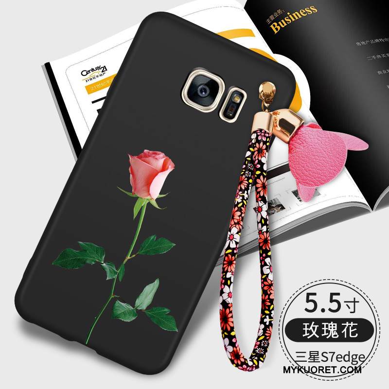 Kuori Samsung Galaxy S7 Edge Laukut Puhelimen Kuoret Murtumaton, Kotelo Samsung Galaxy S7 Edge Silikoni Persoonallisuus Musta