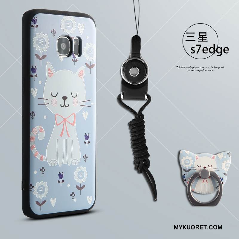 Kuori Samsung Galaxy S7 Edge Laukut Vaaleansininen Persoonallisuus, Kotelo Samsung Galaxy S7 Edge Silikoni Puhelimen Kuoret