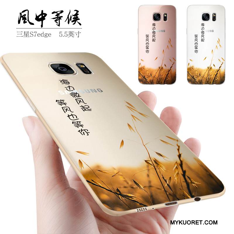 Kuori Samsung Galaxy S7 Edge Luova Murtumaton Sininen, Kotelo Samsung Galaxy S7 Edge Silikoni Persoonallisuus Puhelimen Kuoret