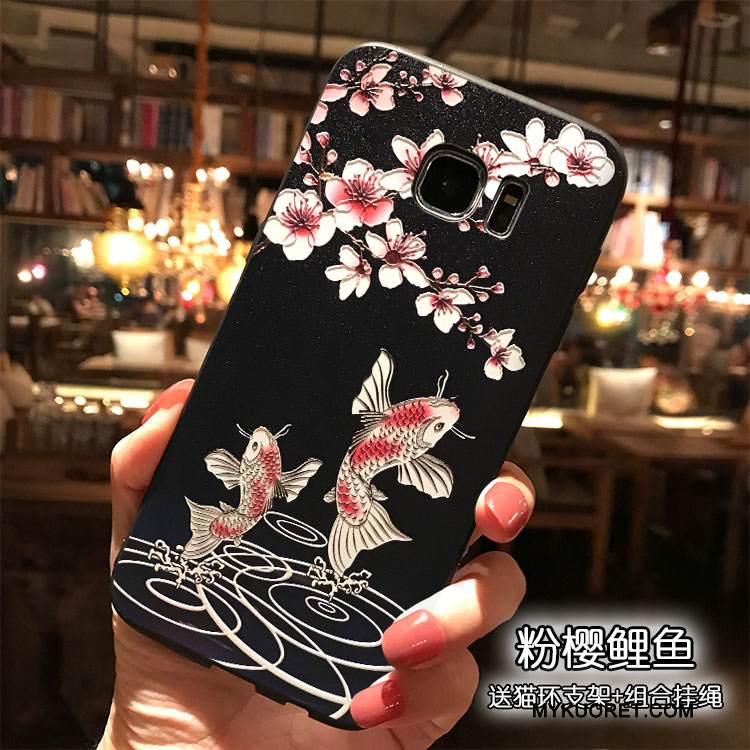 Kuori Samsung Galaxy S7 Edge Luova Persoonallisuus Puhelimen Kuoret, Kotelo Samsung Galaxy S7 Edge Laukut Ripustettavat Koristeet Musta