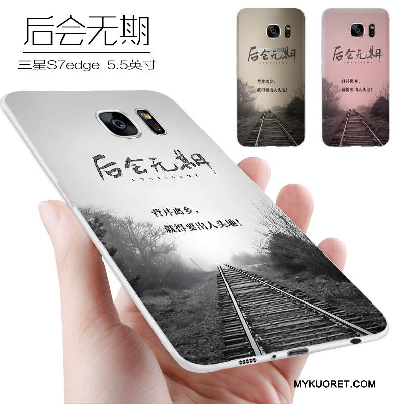 Kuori Samsung Galaxy S7 Edge Luova Violetti Trendi, Kotelo Samsung Galaxy S7 Edge Silikoni Persoonallisuus Puhelimen Kuoret