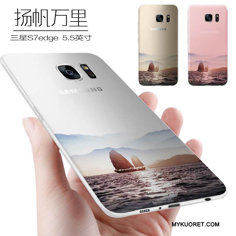 Kuori Samsung Galaxy S7 Edge Luova Violetti Trendi, Kotelo Samsung Galaxy S7 Edge Silikoni Persoonallisuus Puhelimen Kuoret