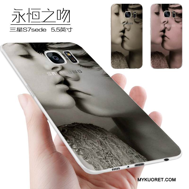 Kuori Samsung Galaxy S7 Edge Luova Violetti Trendi, Kotelo Samsung Galaxy S7 Edge Silikoni Persoonallisuus Puhelimen Kuoret