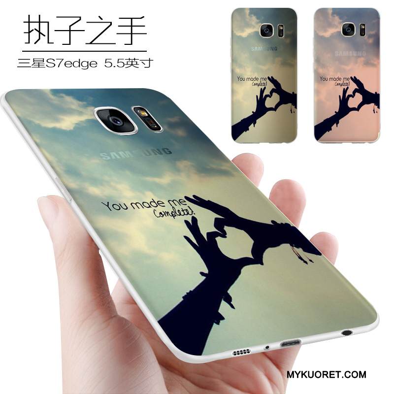 Kuori Samsung Galaxy S7 Edge Luova Violetti Trendi, Kotelo Samsung Galaxy S7 Edge Silikoni Persoonallisuus Puhelimen Kuoret