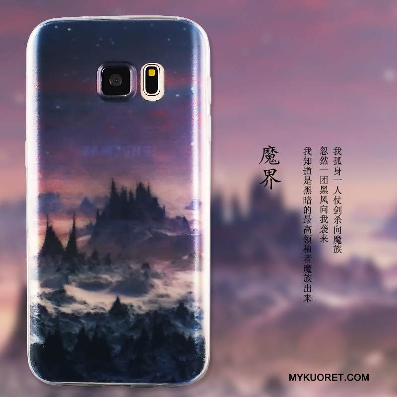 Kuori Samsung Galaxy S7 Edge Maalaus Puhelimen Kuoret Keltainen, Kotelo Samsung Galaxy S7 Edge Suojaus Murtumaton