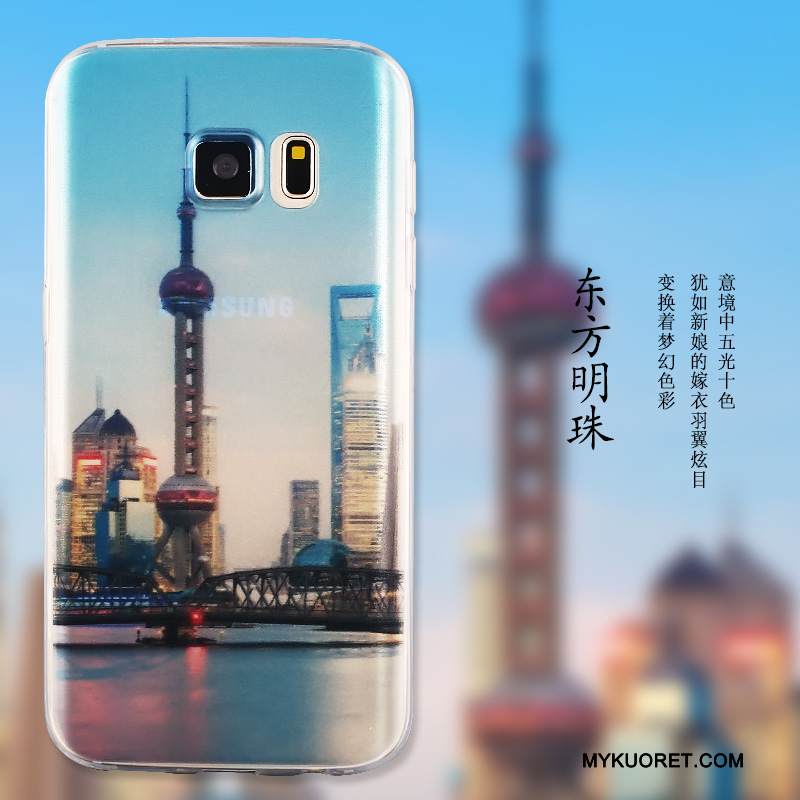 Kuori Samsung Galaxy S7 Edge Maalaus Puhelimen Kuoret Keltainen, Kotelo Samsung Galaxy S7 Edge Suojaus Murtumaton