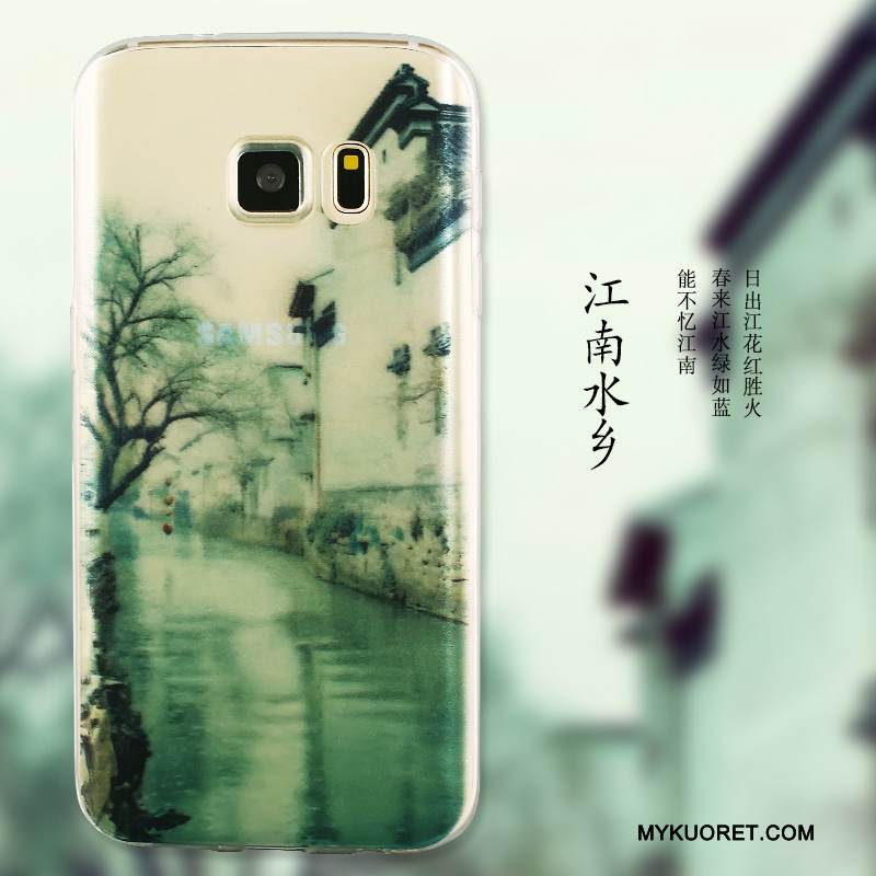 Kuori Samsung Galaxy S7 Edge Maalaus Puhelimen Kuoret Keltainen, Kotelo Samsung Galaxy S7 Edge Suojaus Murtumaton