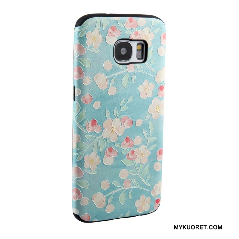 Kuori Samsung Galaxy S7 Edge Maalaus Trendi Keltainen, Kotelo Samsung Galaxy S7 Edge Sarjakuva Puhelimen Kuoret