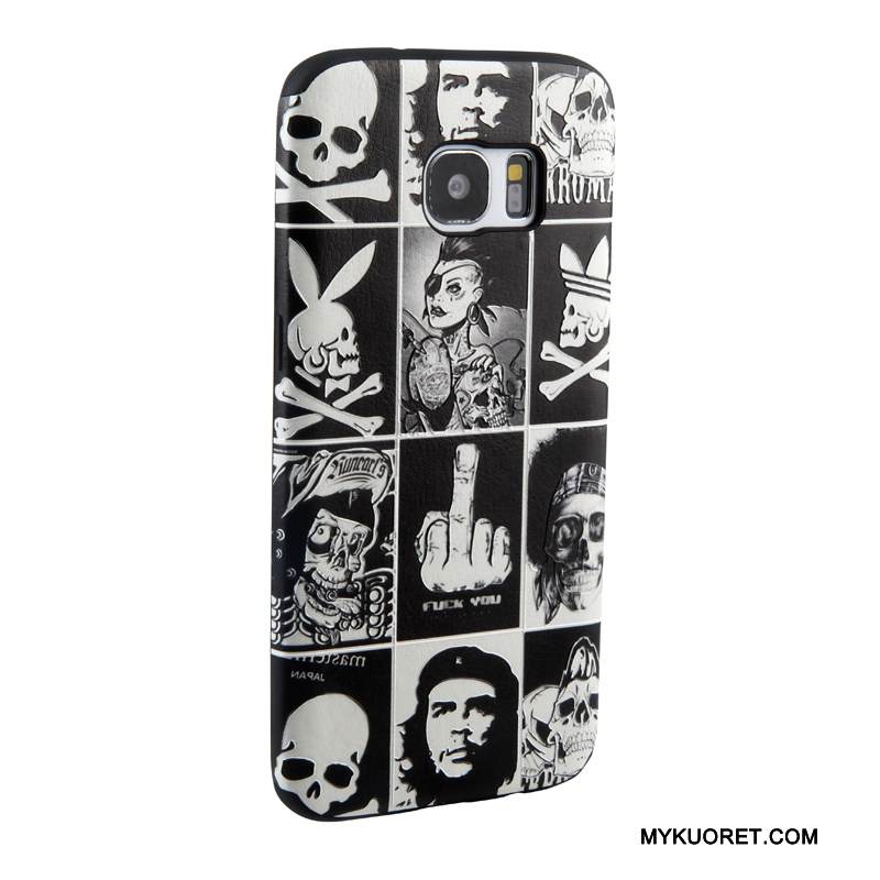 Kuori Samsung Galaxy S7 Edge Maalaus Trendi Keltainen, Kotelo Samsung Galaxy S7 Edge Sarjakuva Puhelimen Kuoret