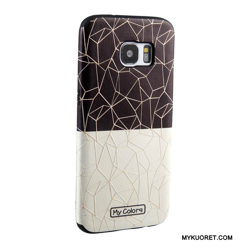 Kuori Samsung Galaxy S7 Edge Maalaus Trendi Keltainen, Kotelo Samsung Galaxy S7 Edge Sarjakuva Puhelimen Kuoret