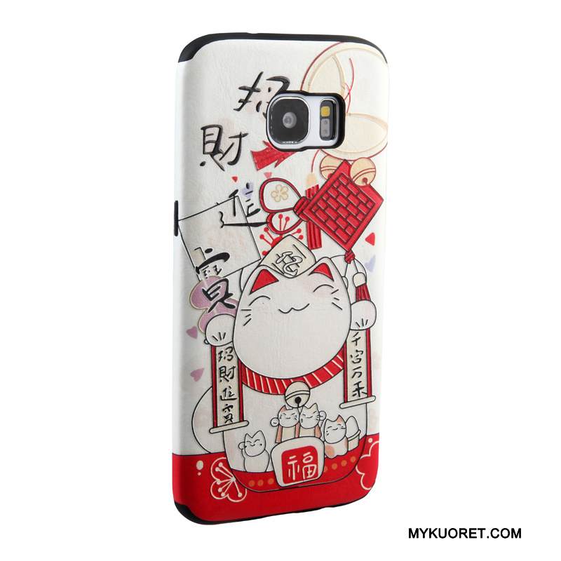 Kuori Samsung Galaxy S7 Edge Maalaus Trendi Keltainen, Kotelo Samsung Galaxy S7 Edge Sarjakuva Puhelimen Kuoret