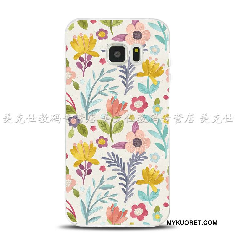 Kuori Samsung Galaxy S7 Edge Monivärinen Puhelimen Kuoret Kukka, Kotelo Samsung Galaxy S7 Edge Suojaus Lintu