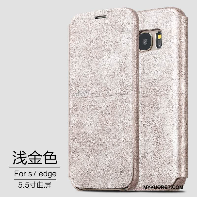 Kuori Samsung Galaxy S7 Edge Nahka Horrostila Murtumaton, Kotelo Samsung Galaxy S7 Edge Kuoret Puhelimen Kuoret Ultra