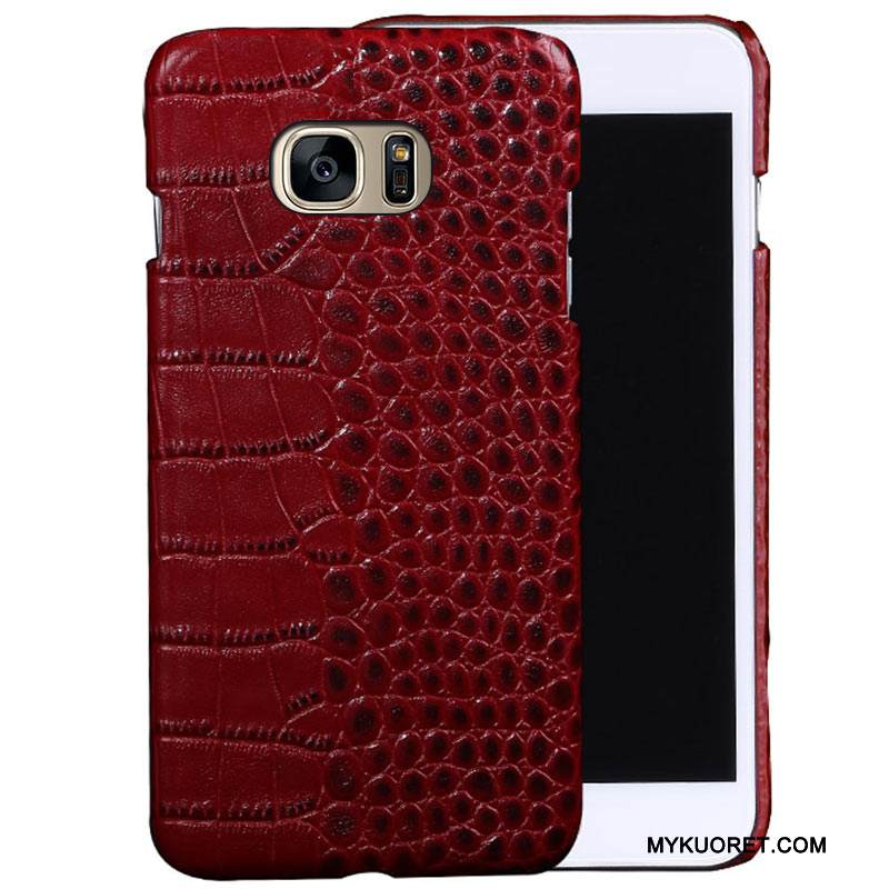 Kuori Samsung Galaxy S7 Edge Nahka Kova Puhelimen Kuoret, Kotelo Samsung Galaxy S7 Edge Suojaus Muokata Takakansi