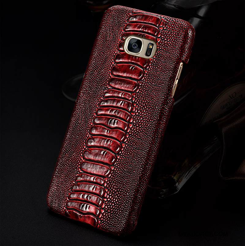 Kuori Samsung Galaxy S7 Edge Nahka Kova Puhelimen Kuoret, Kotelo Samsung Galaxy S7 Edge Suojaus Muokata Takakansi